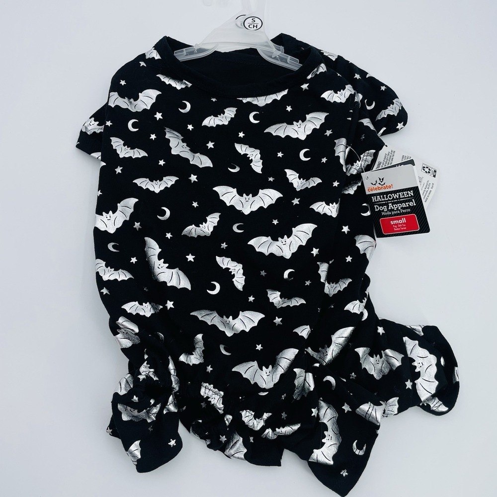 Two Way To Celebrate! Halloween Pet Apparel Dog Costumes Bats Moons One Piece S